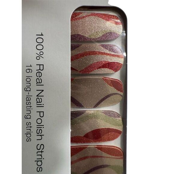 Color Street Nail Strips Get In Line Multicolor Shimmer Design Easy Application - Picture 2 of 3
